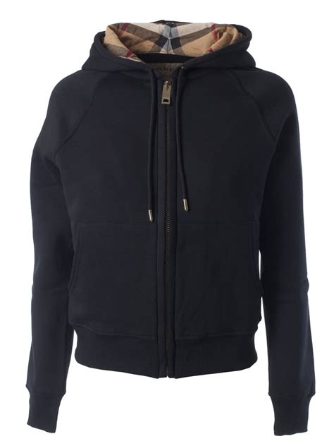 hooded burberry cardigan